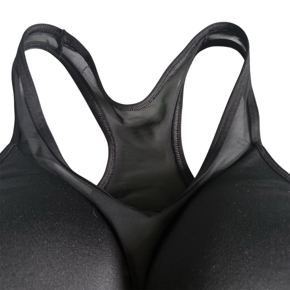 La SENZA | Black padded longline Sports Bra with Racerback - Picture 5 of 8